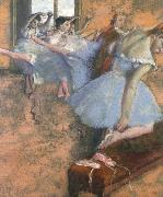Edgar Degas Ballet class painting